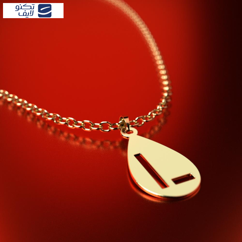 آویز گردنبند طلا 18 عیار زنانه مدوپد مدل حرف L کد PA1-12833