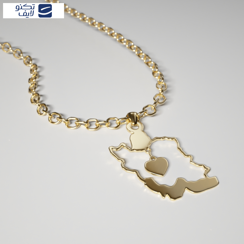 آویز گردنبند طلا 18 عیار زنانه مدوپد مدل  نقشه ایران و کد kc18706 آویز گردنبند طلا 18 عیار زنانه مدوپد مدل  نقشه ایران و کد kc18706