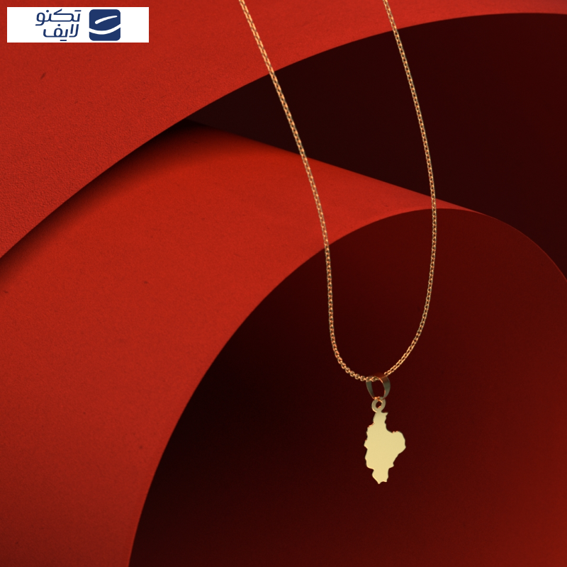 گردنبند طلا 18 عیار زنانه مدوپد مدل نقشه ایران گردنبند طلا 18 عیار زنانه مدوپد مدل نقشه ایران