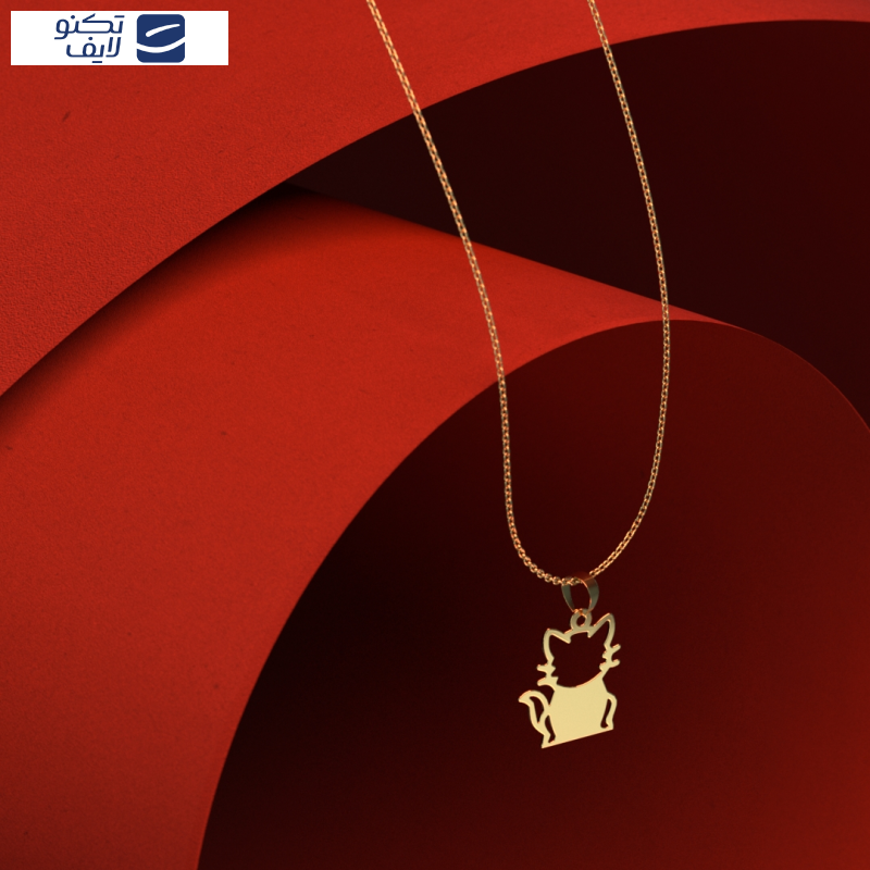 گردنبند طلا 18 عیار زنانه مدوپد مدل گربه کد B3-1-1001