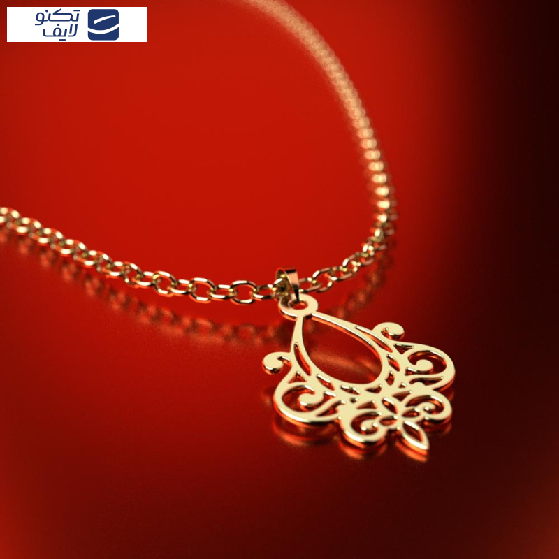 آویز گردنبند طلا 18 عیار زنانه مدوپد مدل هندسی کد PA1-15189