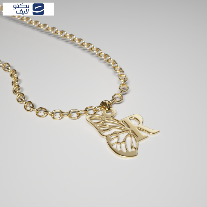 آویز گردنبند طلا 18 عیار زنانه مدوپد مدل R کد kc18864