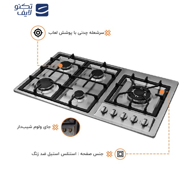 اجاق گاز صفحه ای اخوان مدل GI-135-S اجاق گاز صفحه ای اخوان مدل GI-135-S