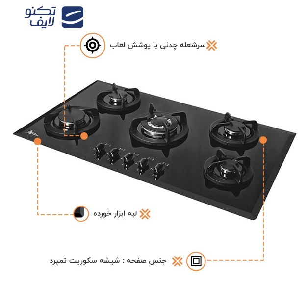اجاق گاز صفحه ای اخوان مدل G35 اجاق گاز صفحه ای اخوان مدل G35