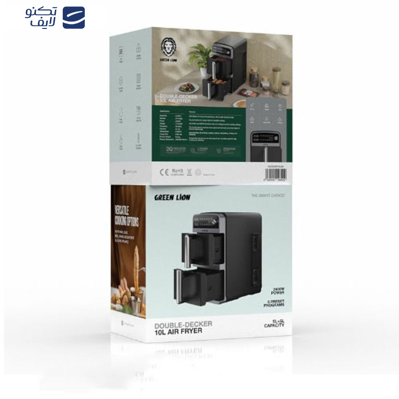 هواپز ۱۰ لیتر گرین لاین مدل 10L Double-Decker Air Fryer هواپز ۱۰ لیتر گرین لاین مدل 10L Double-Decker Air Fryer