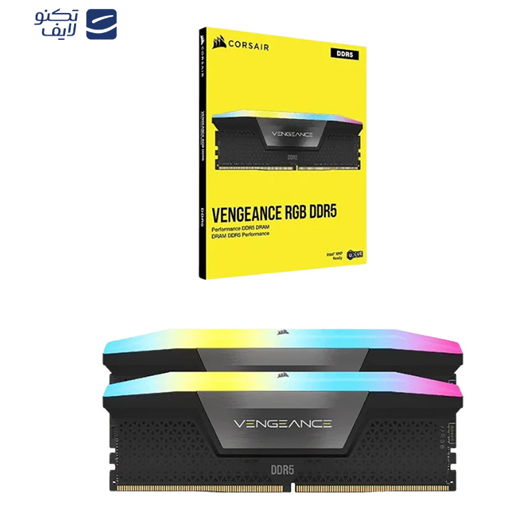 رم دسکتاپ DDR5 دو کاناله 6600 مگاهرتز CL36 کورسیر مدل VENGEANCE RGB ظرفیت 32 گیگابایت