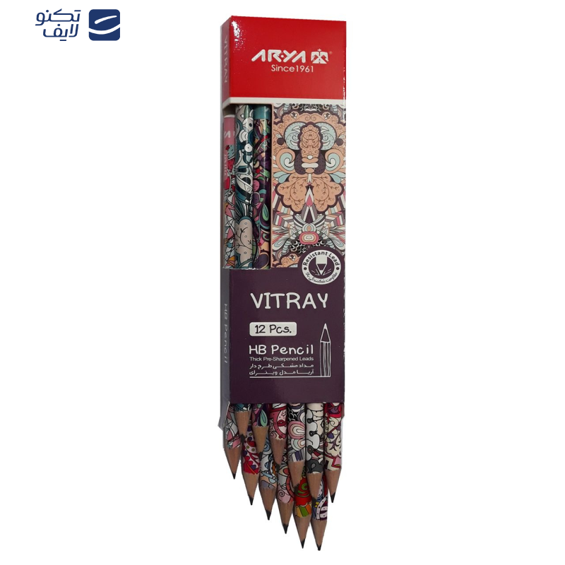 مداد مشکی آریا مدل VITRAY کد A6 بسته 12 عددی مداد مشکی آریا مدل VITRAY کد A6 بسته 12 عددی