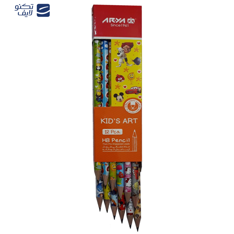 مداد مشکی آریا مدل KID'S ART کد A4 بسته 12 عددی مداد مشکی آریا مدل KID'S ART کد A4 بسته 12 عددی