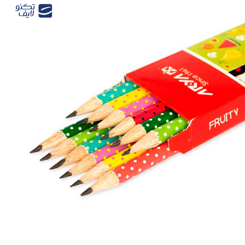 مداد مشکی آریا مدل Fruity کد 3048 بسته 12 عددی مداد مشکی آریا مدل Fruity کد 3048 بسته 12 عددی
