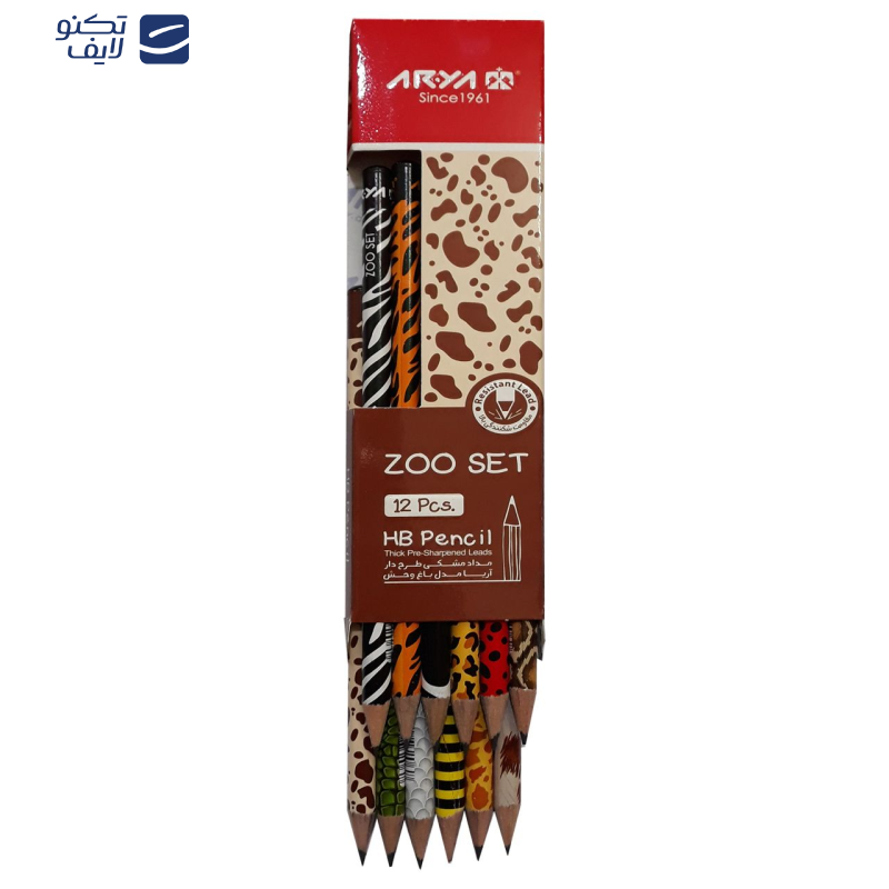 مداد مشکی آریا مدل ZOO SET کدA1 بسته 12 عددی مداد مشکی آریا مدل ZOO SET کدA1 بسته 12 عددی