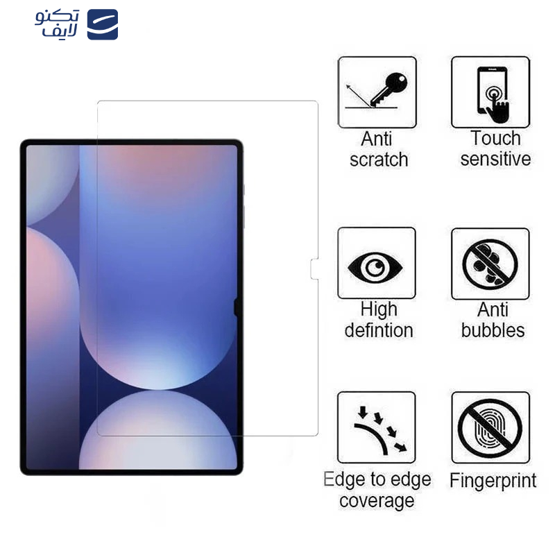 محافظ صفحه نمایش بوف مدل 5D مناسب برای تبلت سامسونگ Galaxy Tab S10 FE Plus