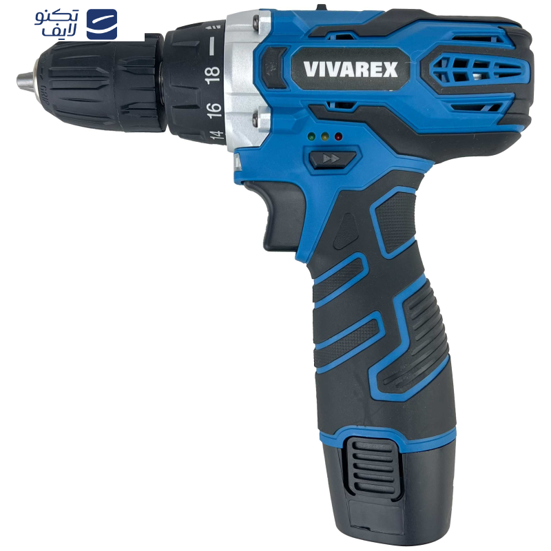 دریل پیچ گوشتی شارژی ویوارکس مدل VR12V-2A-BLUE مجموعه 28 عددی