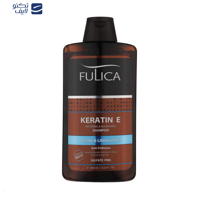 شامپو تقویت‌کننده مو فولیکا مدل Keratin E حجم 400 میلی‌لیتر