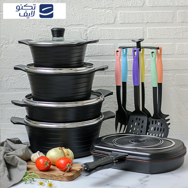 سرویس پخت و پز 19 پارچه تکنو مدل ونوس سرویس پخت و پز 19 پارچه تکنو مدل ونوس