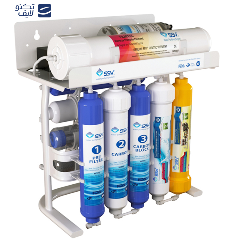 دستگاه تصفیه کننده آب اس اس وی مدل PureLine 2W X1000 به همراه شیر تصفیه آب و فیلتر تصفیه آب بسته 3 عددی دستگاه تصفیه کننده آب اس اس وی مدل PureLine 2W X1000 به همراه شیر تصفیه آب و فیلتر تصفیه آب بسته 3 عددی
