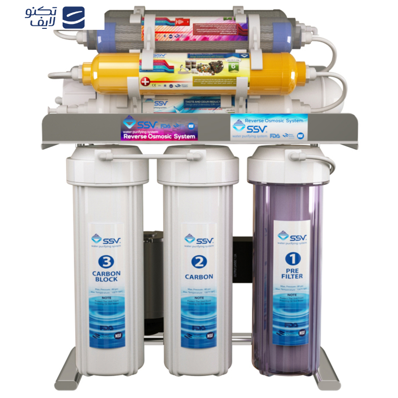 دستگاه تصفیه کننده آب اس اس وی مدل SuperClear 2W X1000 به همراه شیر تصفیه آب و فیلتر تصفیه آب بسته 3 عددی دستگاه تصفیه کننده آب اس اس وی مدل SuperClear 2W X1000 به همراه شیر تصفیه آب و فیلتر تصفیه آب بسته 3 عددی