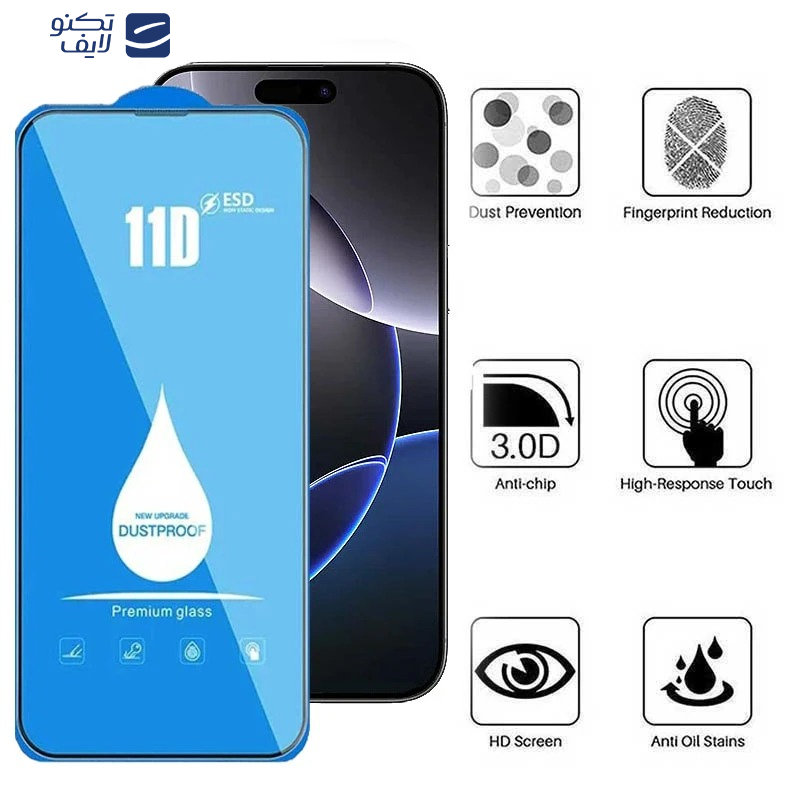 محافظ صفحه نمایش اپیکوی مدل Blue ESD مناسب برای گوشی موبایل اپل iPhone 17 / 16 Pro 