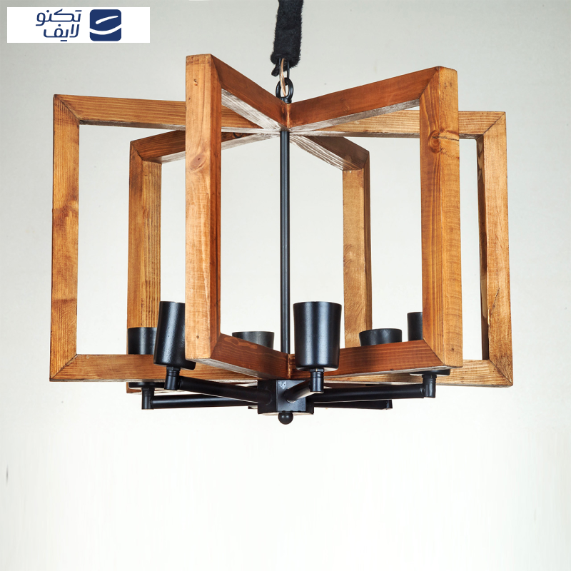 لوستر آویز 6 شعله چشمه نور کد 2236/6