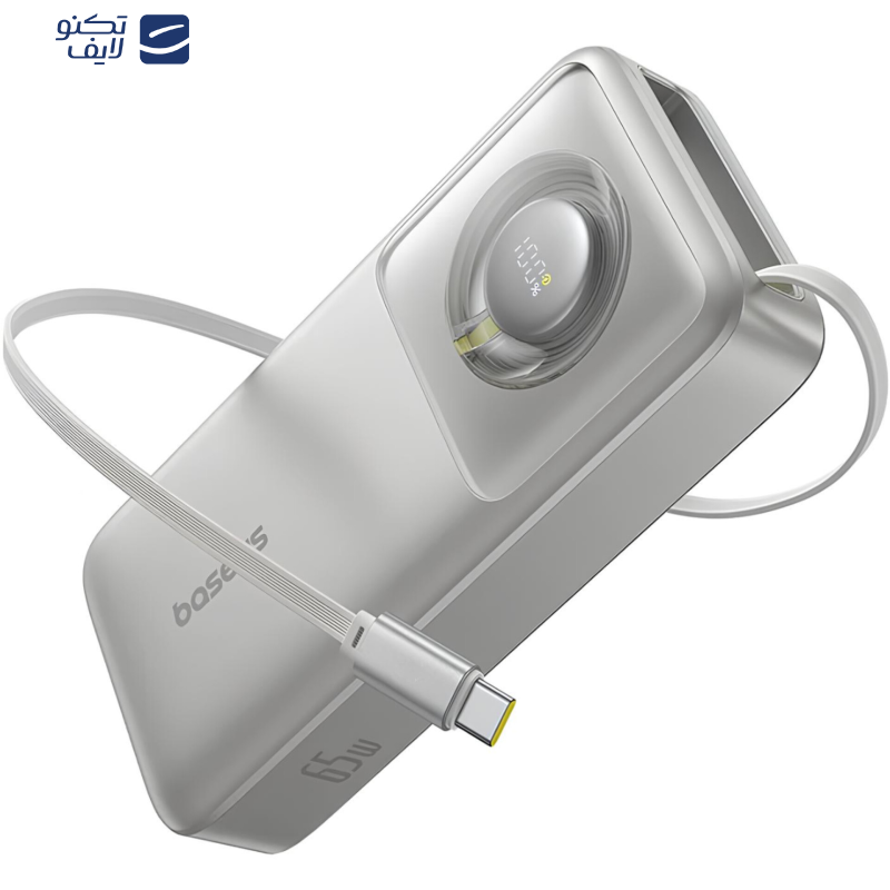پاوربانک بیسوس مدل Free2Pull 65W ظرفیت 20000 میلی آمپر ساعت به همراه کابل USB-C