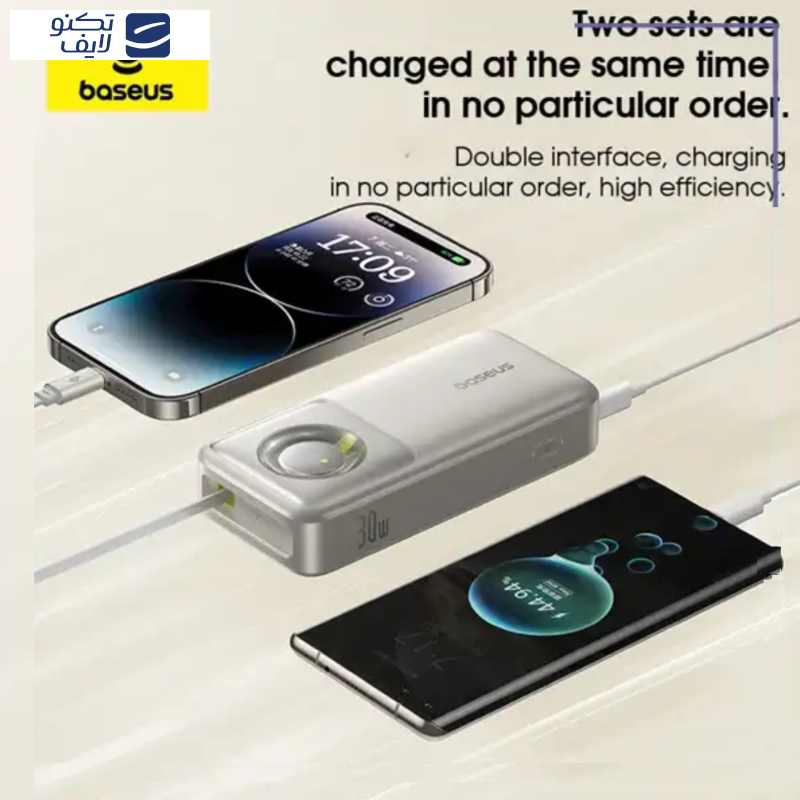 پاوربانک بیسوس مدل NOMOS 30W ظرفیت 20000 میلی آمپر ساعت پاوربانک بیسوس مدل NOMOS 30W ظرفیت 20000 میلی آمپر ساعت