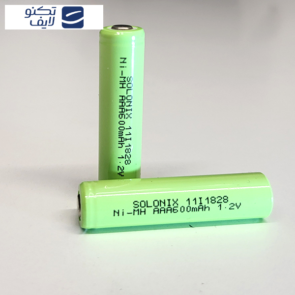 باتری نیم قلمی قابل شارژ سولونیکس مدل Ni-MH 600mAh FLAT مجموعه 4 عددی باتری نیم قلمی قابل شارژ سولونیکس مدل Ni-MH 600mAh FLAT مجموعه 4 عددی