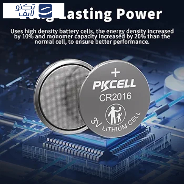 باتری سکه ای پی‌کی سل مدل  CR 2016 بسته 6 عددی