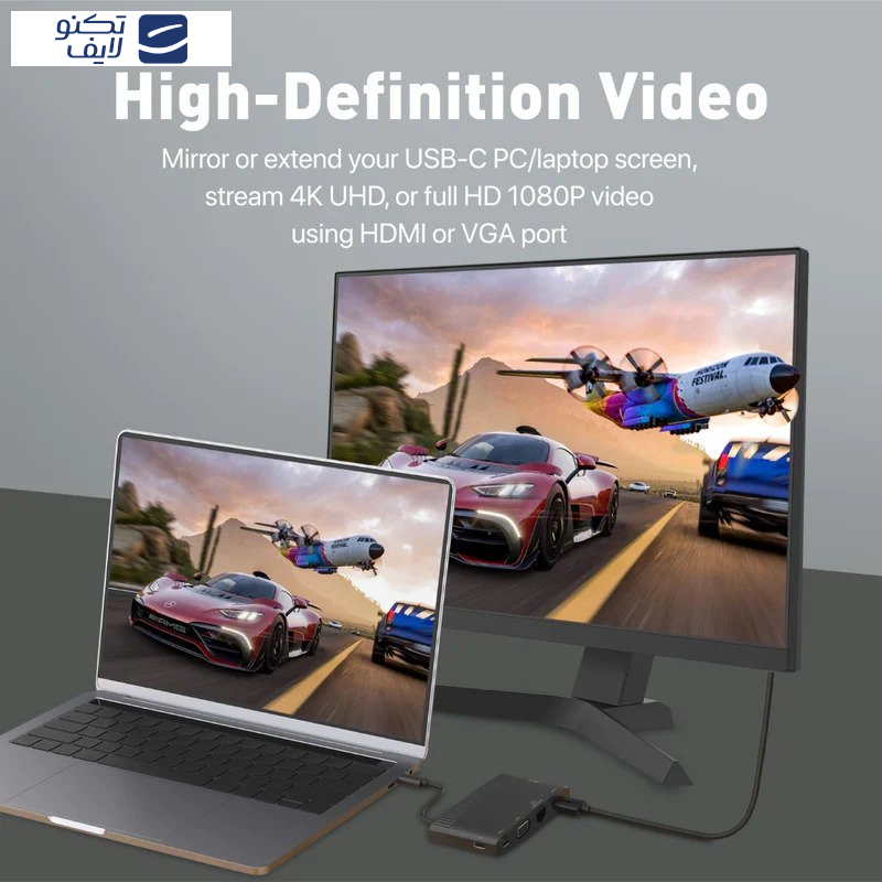 هاب 6 پورت USB-C پرومیت مدل MEDIAHUB-C6