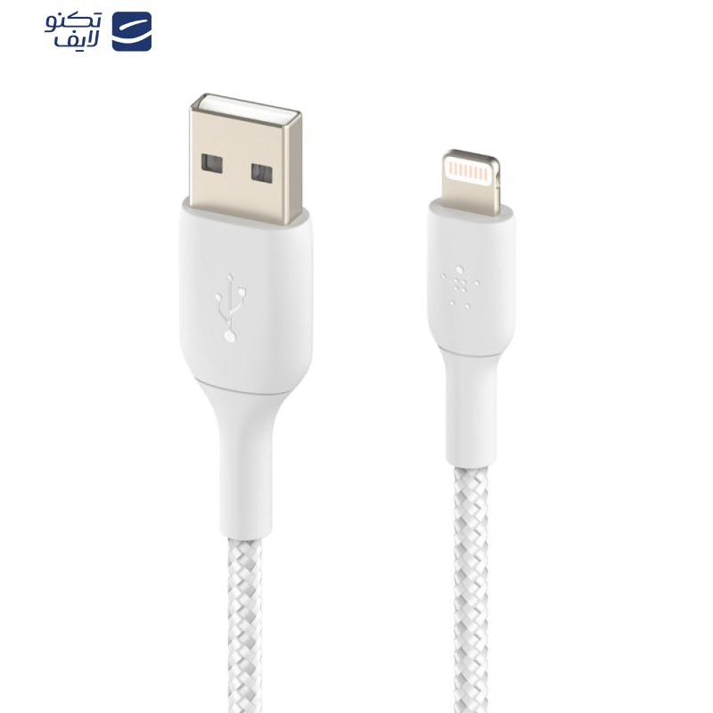 کابل تبدیل USB به لایتنینگ بلکین مدل CAA002bt1MWH طول 1 متر کابل تبدیل USB به لایتنینگ بلکین مدل CAA002bt1MWH طول 1 متر