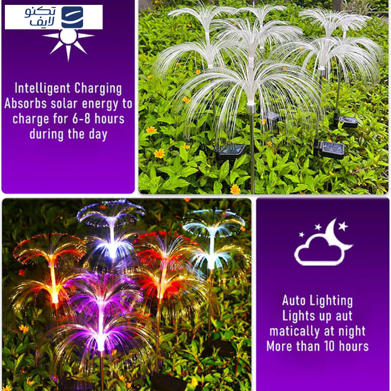 چراغ پارکی خورشیدی سولونیکس مدل قاصدک کد 02 بسته 2 عددی