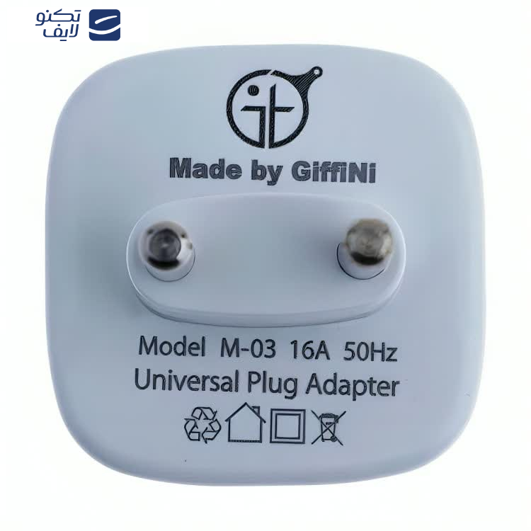 مبدل برق 3 به 2 جی فی نی مدل 16 آمپر کد G999_LED مبدل برق 3 به 2 جی فی نی مدل 16 آمپر کد G999_LED