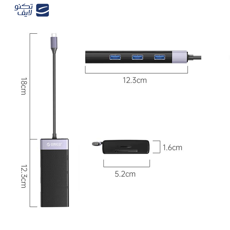 هاب ده پورت USB-C اوریکو مدل MDK-10P هاب ده پورت USB-C اوریکو مدل MDK-10P