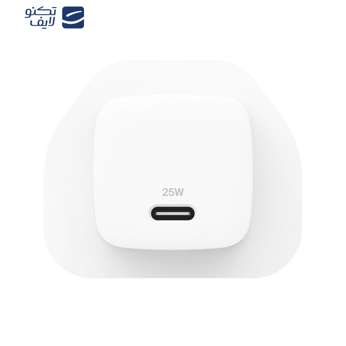 شارژر دیواری 25 وات بلکین مدل BoostCharge به همرا کابل USB-C شارژر دیواری 25 وات بلکین مدل BoostCharge به همرا کابل USB-C