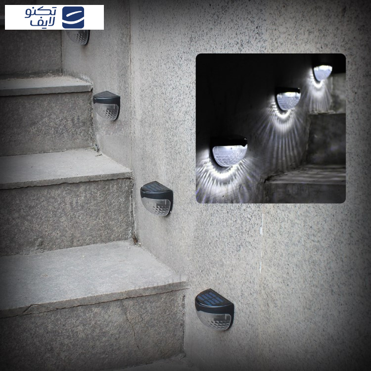 چراغ دیواری خورشیدی مدل Solonix-6F بسته 2 عددی چراغ دیواری خورشیدی مدل Solonix-6F بسته 2 عددی