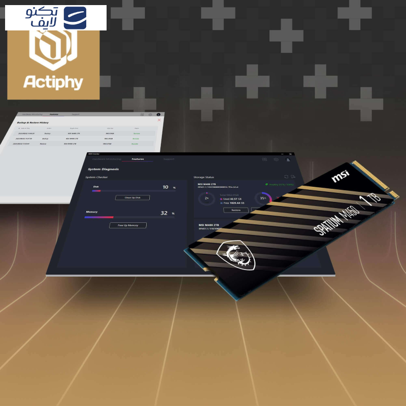 اس اس دی اینترنال PCIe Gen4 x4 ام اس آی مدل SPATIUM M450 ظرفیت 500 گیگابایت اس اس دی اینترنال PCIe Gen4 x4 ام اس آی مدل SPATIUM M450 ظرفیت 500 گیگابایت