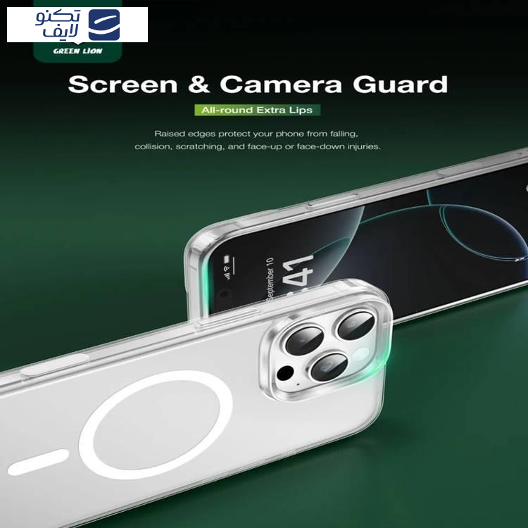 کاور گرین لاین مدل magsafe crystal clear مناسب برای گوشی موبایل اپل Iphone 16 pro max