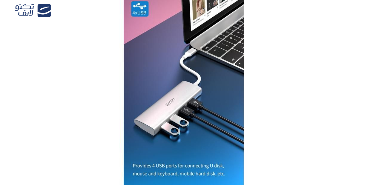 هاب 4 پورت USB-C ویوو مدل A440 هاب 4 پورت USB-C ویوو مدل A440