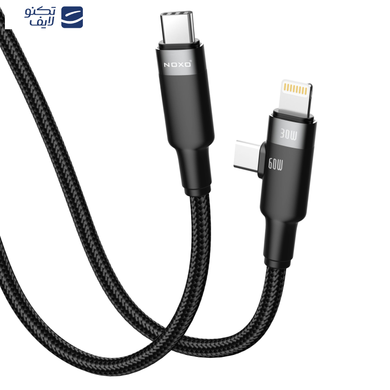 شارژر فندکی 55 وات دو پورت نوکسو مدل CCN‑P‑5 بههمراه کابل USB-C / لایتنینگ شارژر فندکی 55 وات دو پورت نوکسو مدل CCN‑P‑5 بههمراه کابل USB-C / لایتنینگ