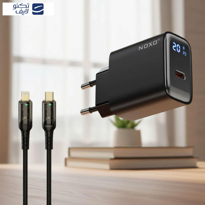 شارژر دیواری 20 وات USB-C نوکسو مدل CHN-5 به همراه کابل تبدیل USB-C به لایتنینگ شارژر دیواری 20 وات USB-C نوکسو مدل CHN-5 به همراه کابل تبدیل USB-C به لایتنینگ