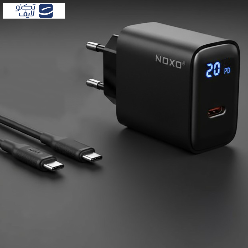 شارژر دیواری 20 وات USB-C نوکسو مدل CHN-5 به همراه کابل USB-C