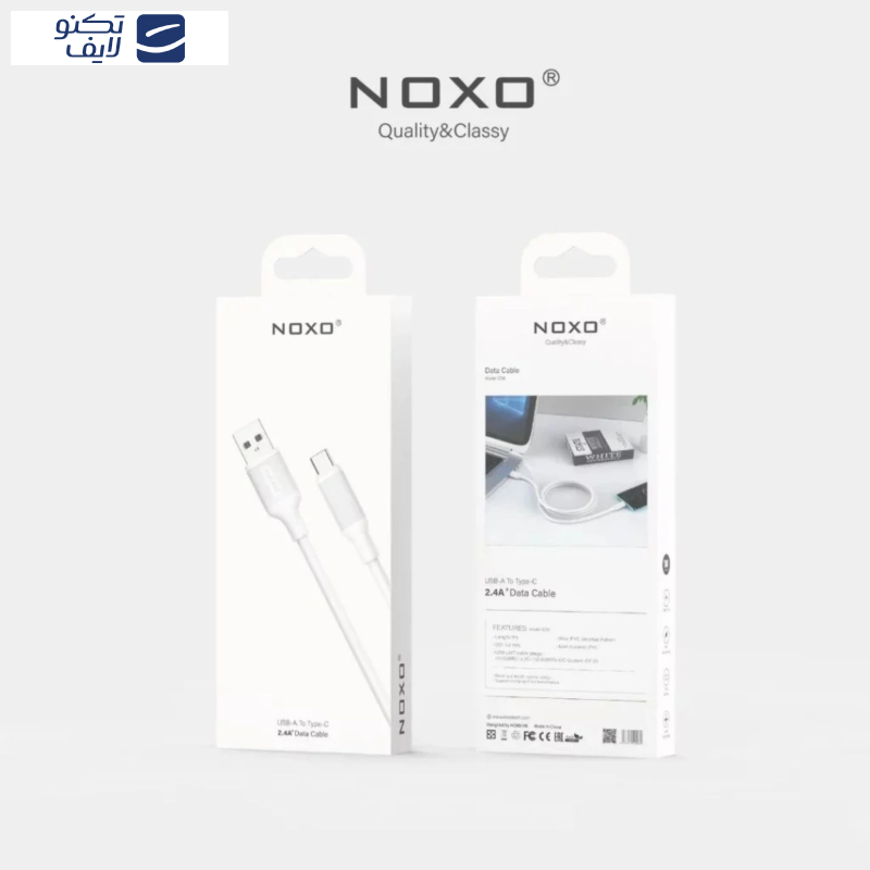 کابل تبدیل USB به usb-C نوکسو مدل CN-1 طول 1متر کابل تبدیل USB به usb-C نوکسو مدل CN-1 طول 1متر