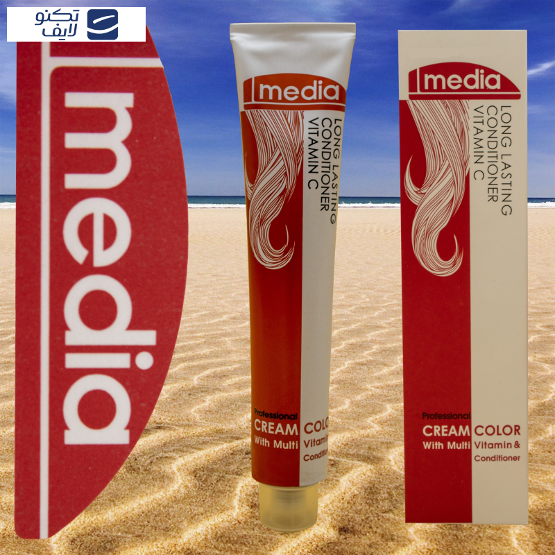 رنگ مو مدیا سری ترکیبی شماره RA.7 حجم 100 میلی لیتر رنگ قرمز تمشکی