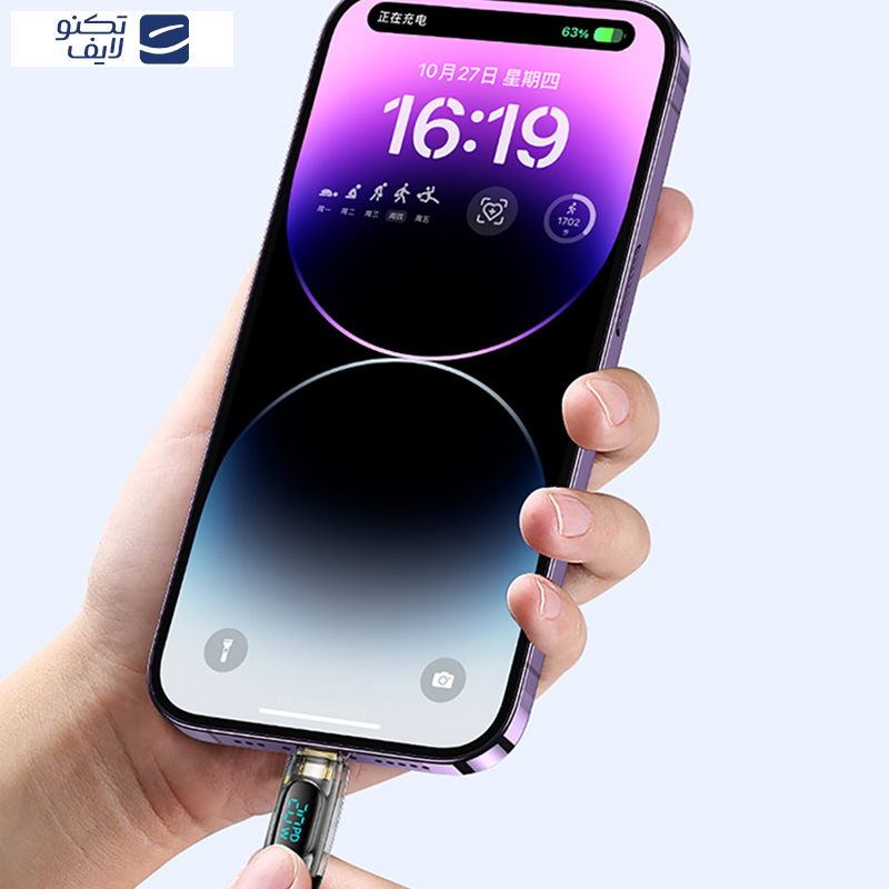 کابل تبدیل USB-C به لایتنینگ یوسمز مدل SJ589 طول 2 متر کابل تبدیل USB-C به لایتنینگ یوسمز مدل SJ589 طول 2 متر