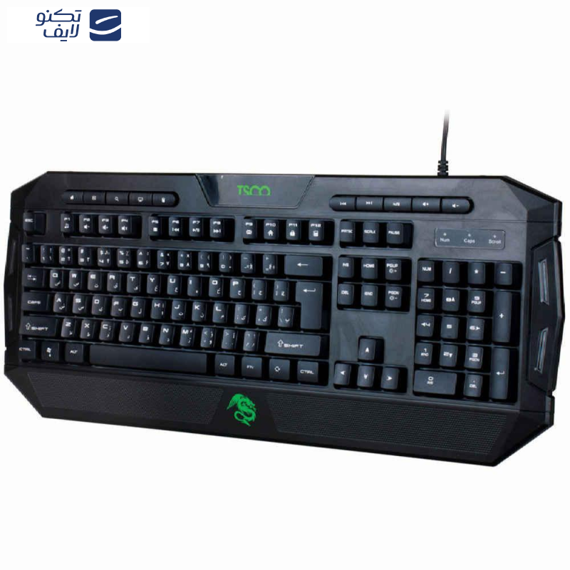 کیبورد گیمینگ تسکو مدل TK 8124، سوییچ ممبران، Full-Size، نورپردازی RGB LED کیبورد گیمینگ تسکو مدل TK 8124، سوییچ ممبران، Full-Size، نورپردازی RGB LED