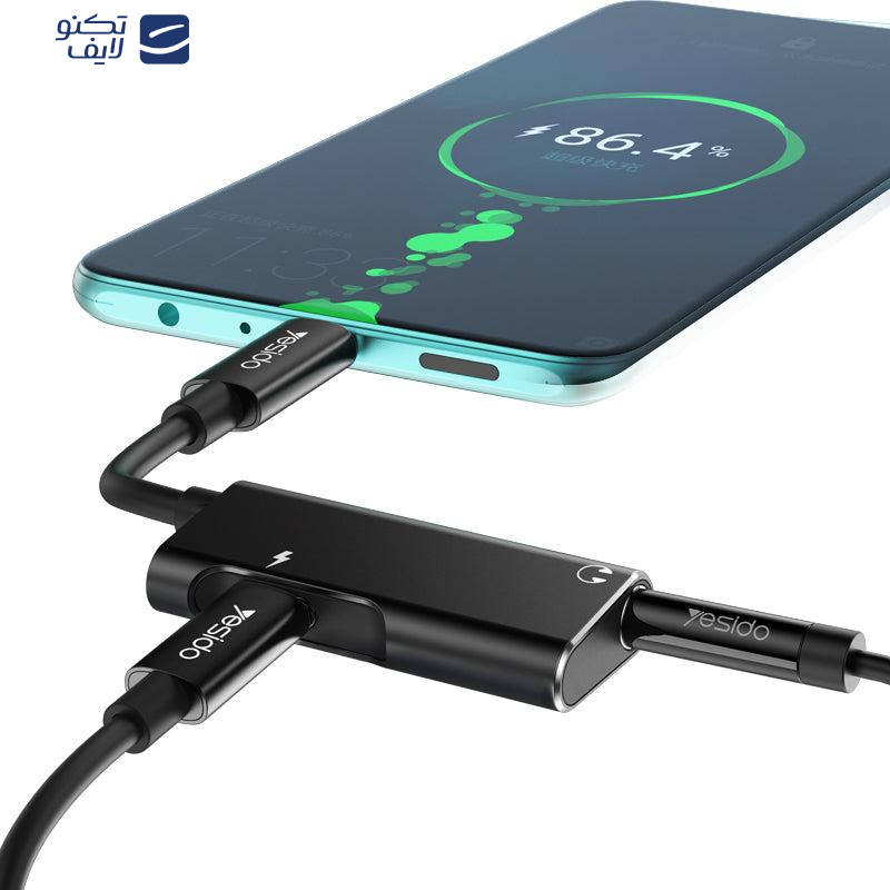 مبدل 1 به 2 USB-C یسیدو مدل YAU23 مبدل 1 به 2 USB-C یسیدو مدل YAU23