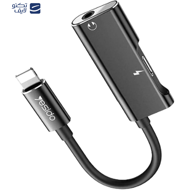 مبدل 1 به 2 لایتنینگ به جک 3.5 میلیمتری یسیدو مدل YAU11 مبدل 1 به 2 لایتنینگ به جک 3.5 میلیمتری یسیدو مدل YAU11