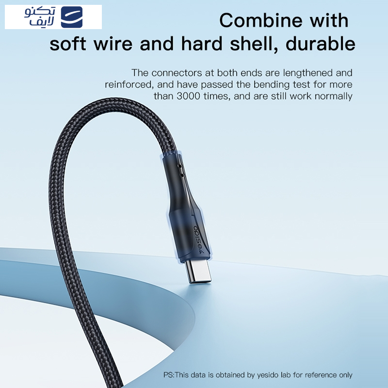 کابل تبدیل USB-C به لایتنینگ یسیدو مدل CA-99 طول 1.2 متر کابل تبدیل USB-C به لایتنینگ یسیدو مدل CA-99 طول 1.2 متر