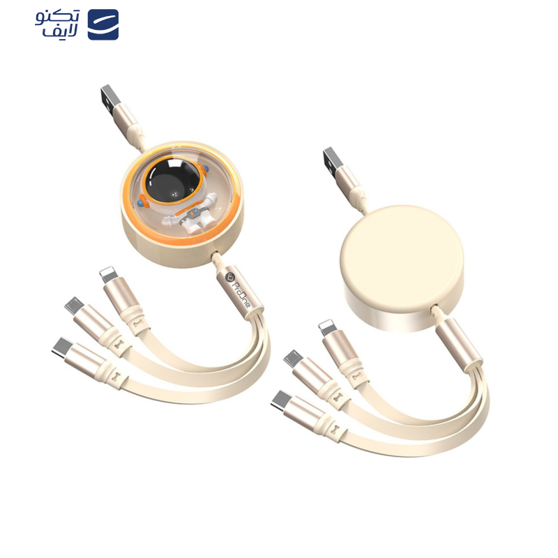 کابل تبدیل USB به USB-C / microUSB / لایتنینگ پرووان مدل PCC128R طول 1.2 متر کابل تبدیل USB به USB-C / microUSB / لایتنینگ پرووان مدل PCC128R طول 1.2 متر