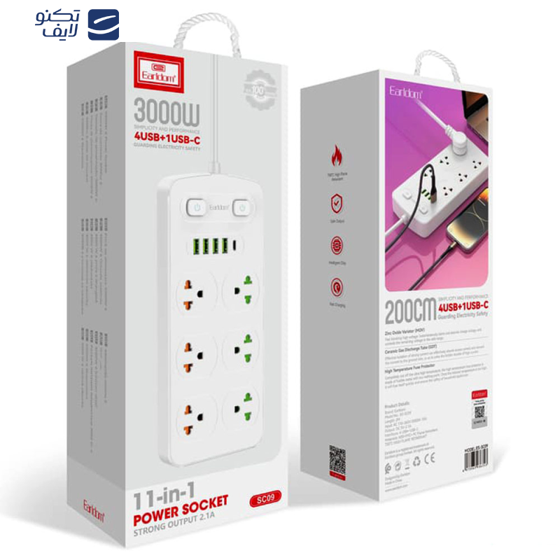 چندراهی برق ارلدام مدل ES-SC09 چندراهی برق ارلدام مدل ES-SC09