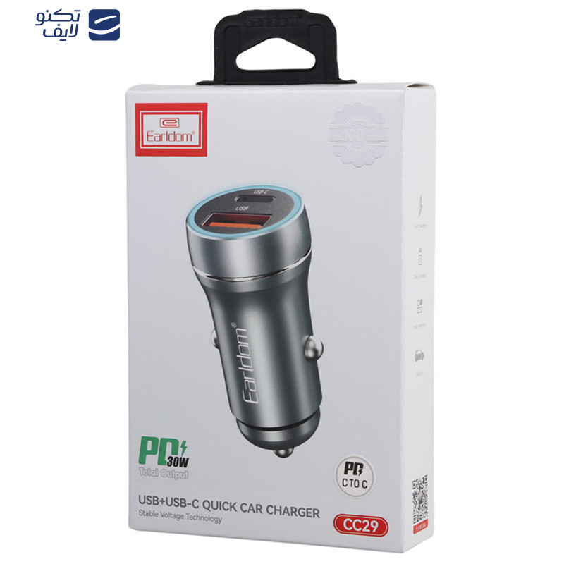 شارژر فندکی 30 وات ارلدام مدل ES-CC29 شارژر فندکی 30 وات ارلدام مدل ES-CC29