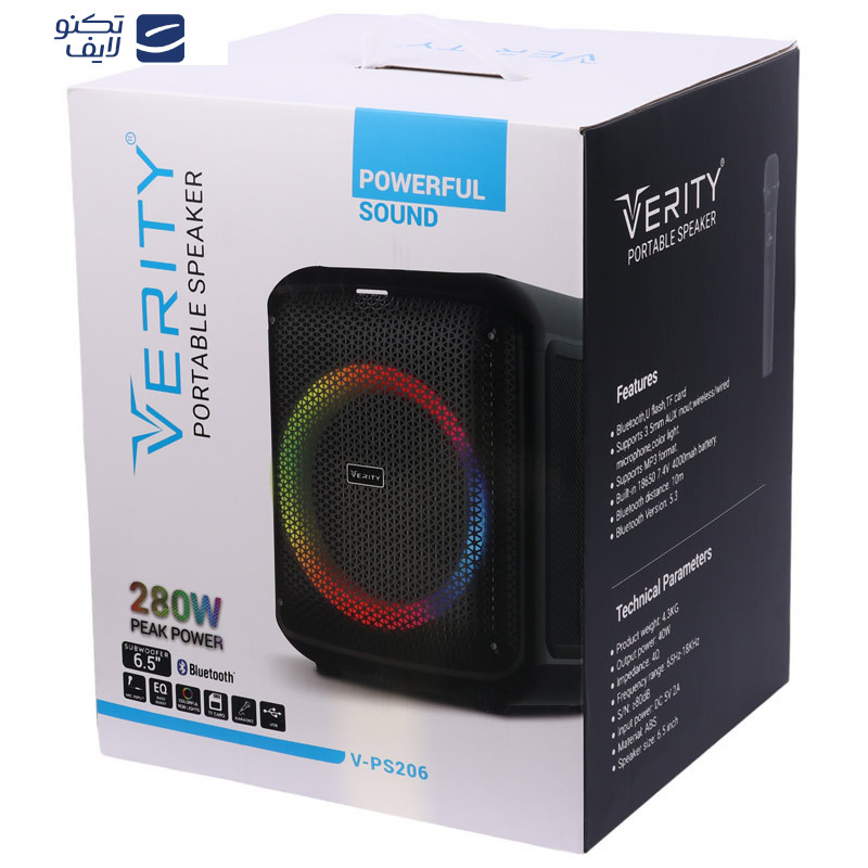 اسپیکر بلوتوثی قابل حمل وریتی مدل V-PS206BT اسپیکر بلوتوثی قابل حمل وریتی مدل V-PS206BT
